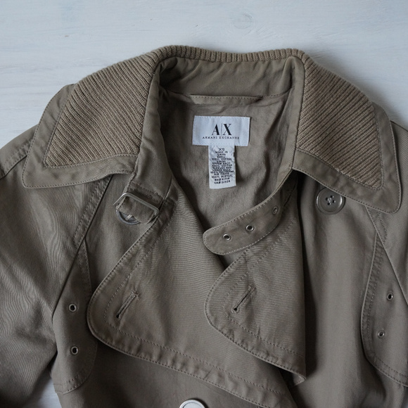 Armani Exchange A/X Trench Coat Jacket Size XS - Picture 2 of 8
